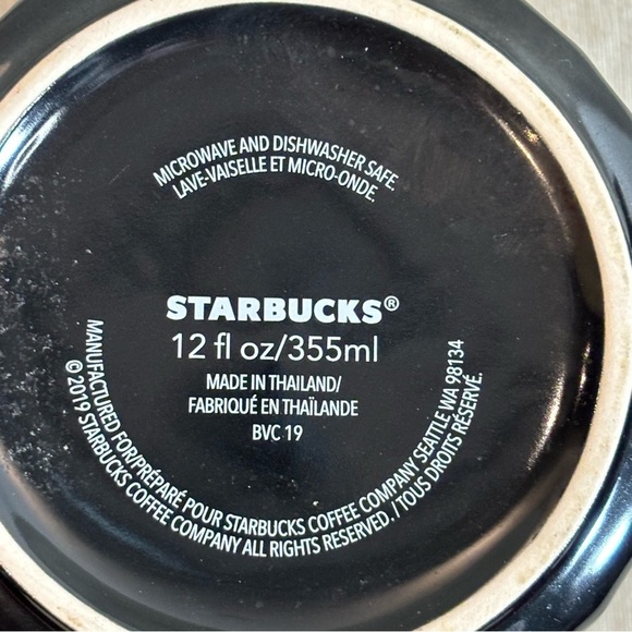 Starbucks  Coffee Mug 2019 LIMITED EDITION Glossy Gunmetal Black 12oz Rare - Picture 7 of 7